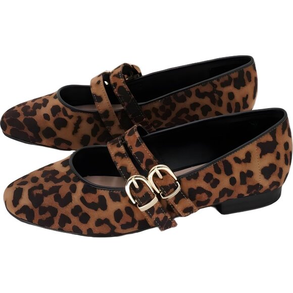 MIA Radia-N Leopard Mary Jane Flats Double Buckle Women’s US 6.5M - Picture 2 of 6